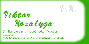 viktor mosolygo business card